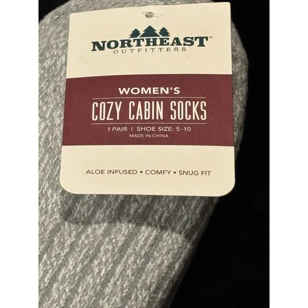 Northeast Women’s Cozy Cabin Socks 3 Pack Aloe Infused Size 5-10 NWT!!!!